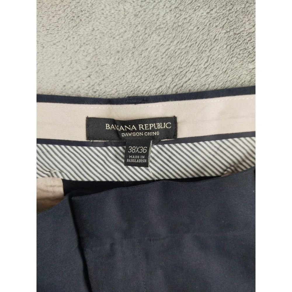 Banana Republic Pants Mens 38x36 Navy Dawson Relaxed Flat Front Pants Chino